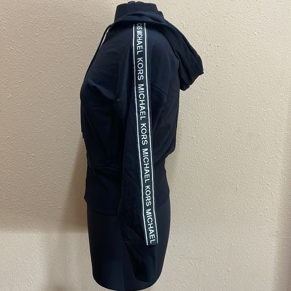 Michael Kors Logo Stripe Hoodie XS Black - Picture 2 of 5